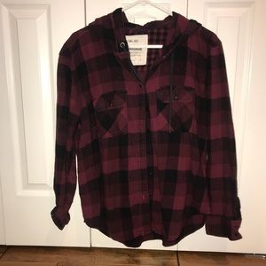 Garage hooded flannel